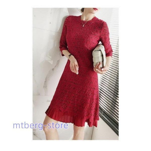 ヨーコチャン　半袖ワンピース　膝丈　上品　きれいめ　ウール　秋　冬　Vネック ヨーコチャン 半袖ワンピース 膝丈 上品 きれいめ ウール 秋 冬 Vネック