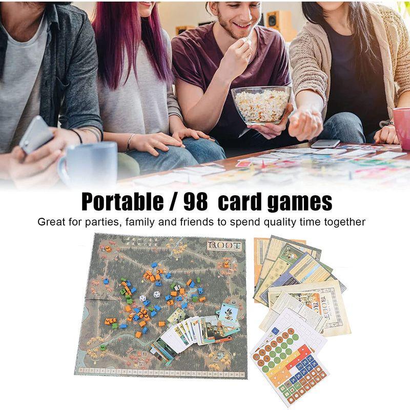 家族向けのボードゲーム、98枚のカードと56個のゲームブロックを備えたポータブルファミリーカードゲーム、関係を築くための質問、家族のゲームナ｜mumeilife｜03