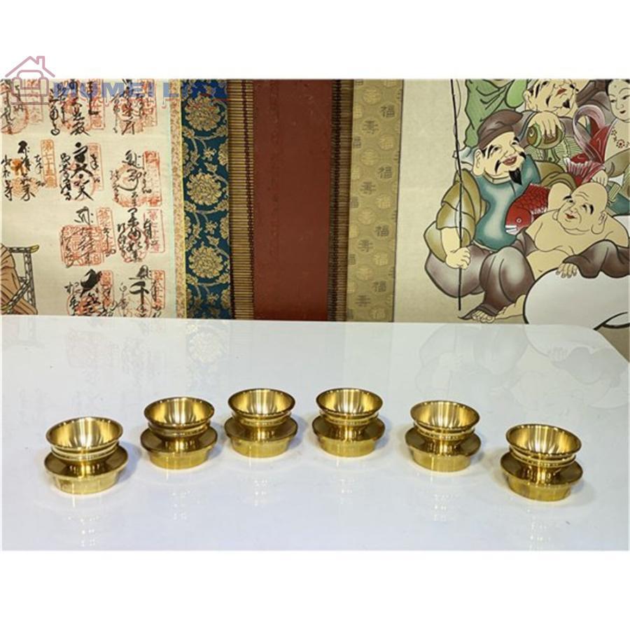 佳品 手作り 密教 法具 真鍮製 六器一組 仏教 大々型 : MUMEI 佳品 手作り 密教 法具 真鍮製 六器一組 仏教 大々型 : MUMEI