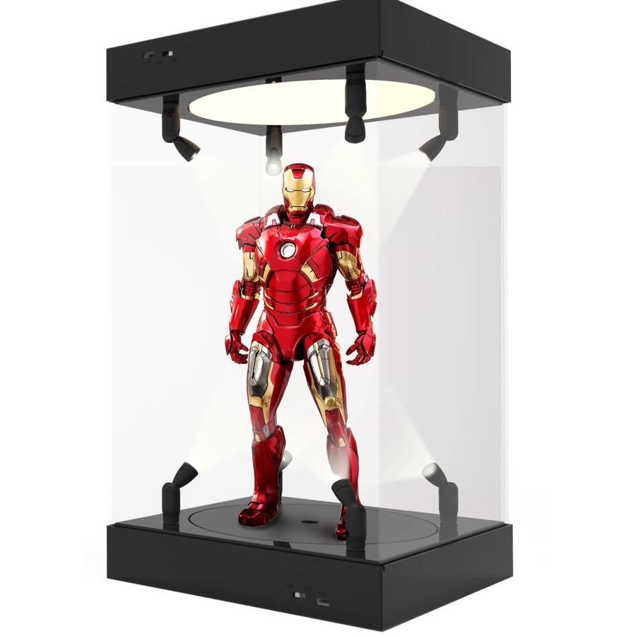 アクリルフィギュアボックス、LED広角スポットライト、360°回転 アクリルフィギュアボックス、LED広角スポットライト、360°回転