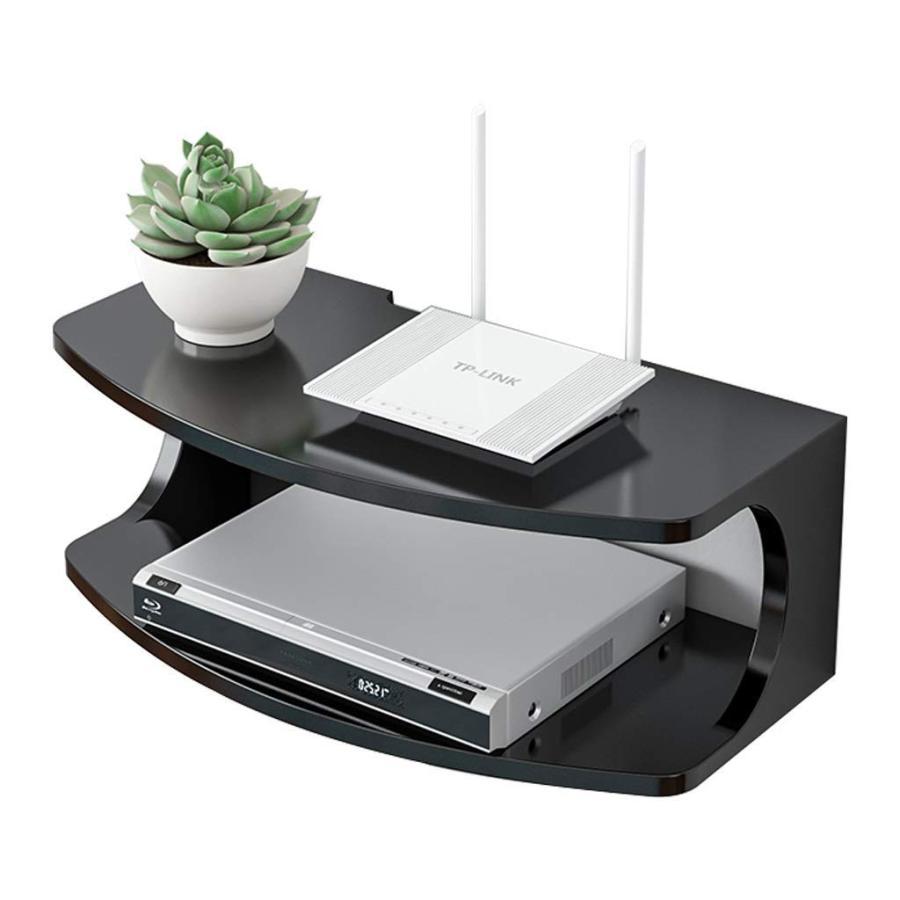 壁掛けシェルフヘビーストレージラック、TVコンポーネント用フローティングシェルフ、TVボックス、ケーブルボックス、DVDプレーヤー、ホワイト