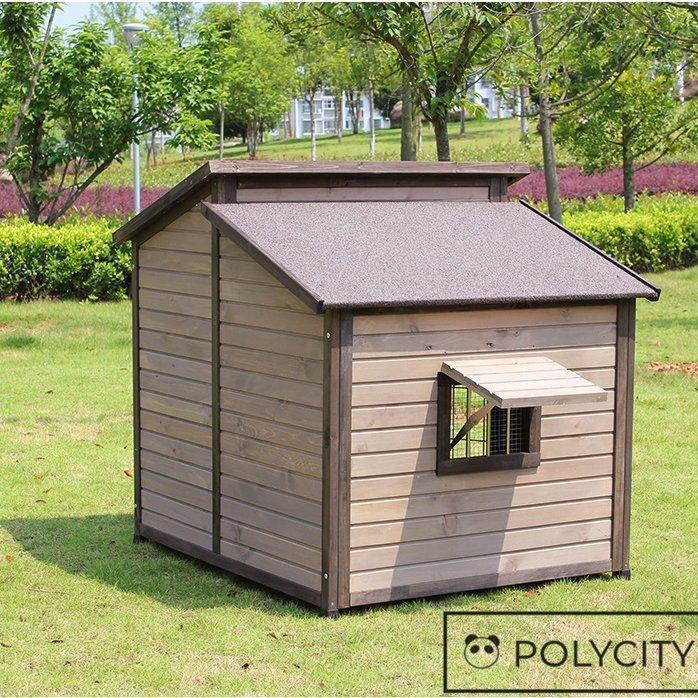 【訳あり・新品】 大型 犬小屋 犬 XXLサイズ 別荘 飼育ケージ 小動物ケージ 101.5*116*110cm 組立式 松の木 室外 木製 ハイラル松 防腐材 中型犬用 大型犬用 【AAA2710125561】(97040円)