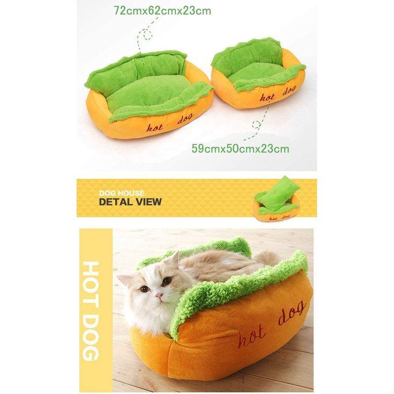 81 以上節約 Tanggo ペットベッド 犬 猫 ホットドッグ 犬小屋 洗える 可愛い ベッド クッション 2点セット 柔らか ペット用ハウス モフモフ Nhaankhang Com