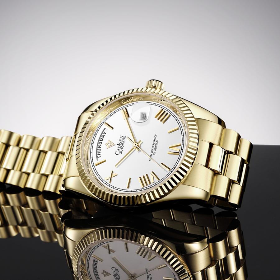 くらしを楽しむアイテム 30代 代 40代 メンズ 腕時計 Cadisen おしゃれ 防水 安い 腕時計 色 Gold Www Cromg Org Br