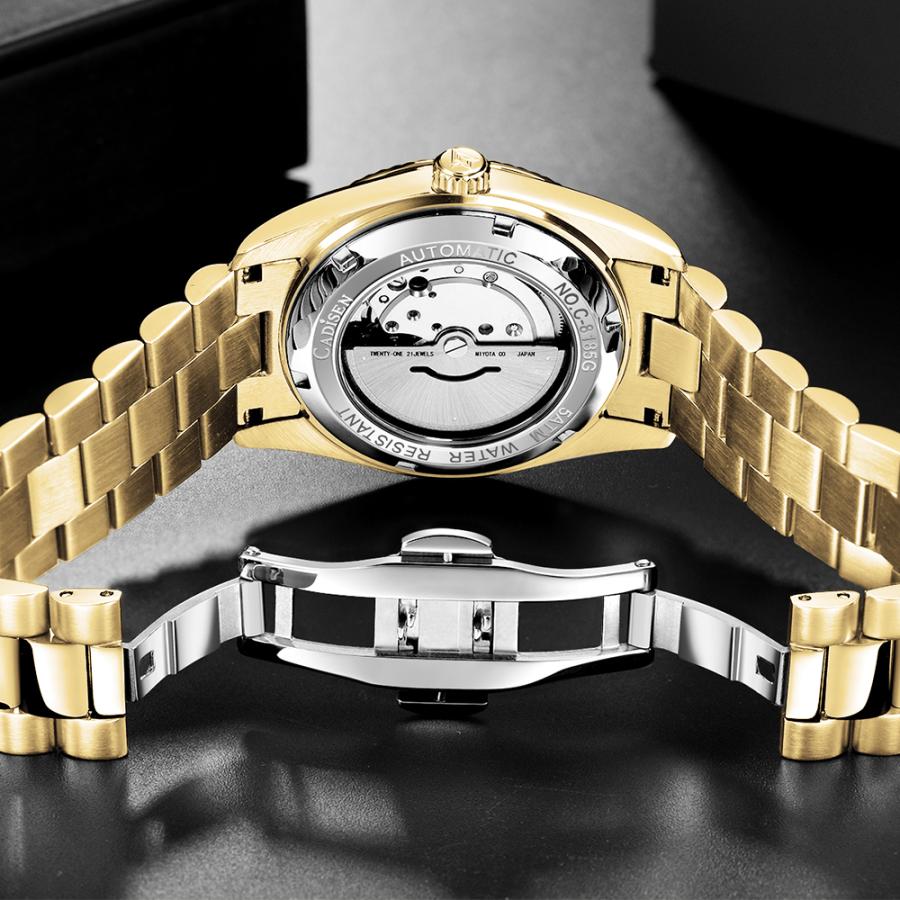 くらしを楽しむアイテム 30代 代 40代 メンズ 腕時計 Cadisen おしゃれ 防水 安い 腕時計 色 Gold Www Cromg Org Br