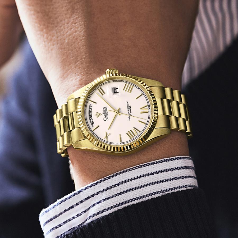 くらしを楽しむアイテム 30代 代 40代 メンズ 腕時計 Cadisen おしゃれ 防水 安い 腕時計 色 Gold Www Cromg Org Br