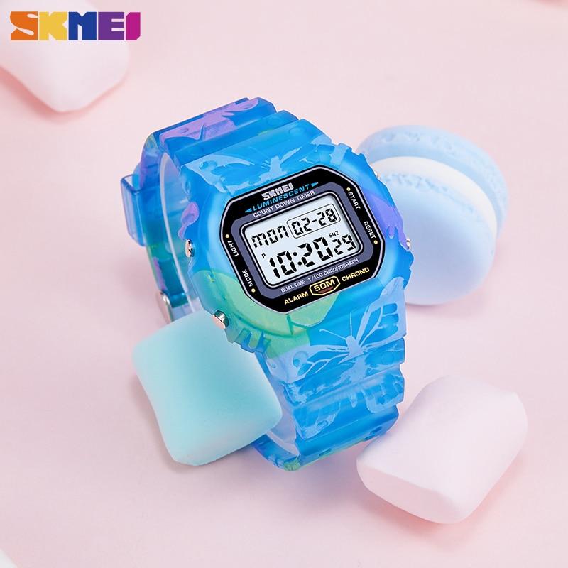腕時計 レディース デジタル 安い カラフル クリア 多機能 耐水｜mumumu-yh｜09