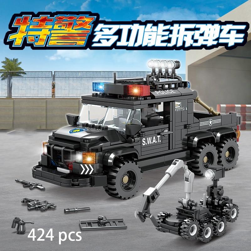 レゴ SWAT 警察 ヘリコプター トラック 乗り物  互換 箱無｜mumumu-yh｜25