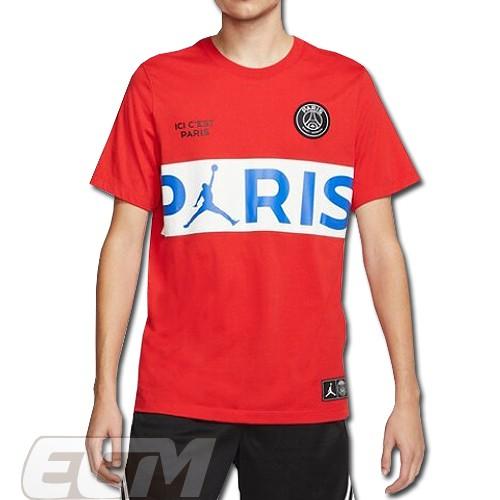 手数料無料 海外買付 Jor 赤paris Saint Germain X Jordan ワードマーク ｔシャツ レッド サッカー Psg パリサンジェルマン ジョーダン Supplystudies Com