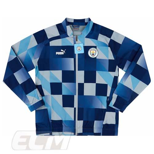 国内未発売】マンチェスターシティ プレマッチジャケット ブルー【22