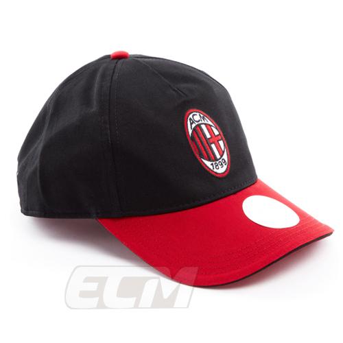 ECM32】【国内未発売】ACミラン キャップ ブラックxレッド【ac milan