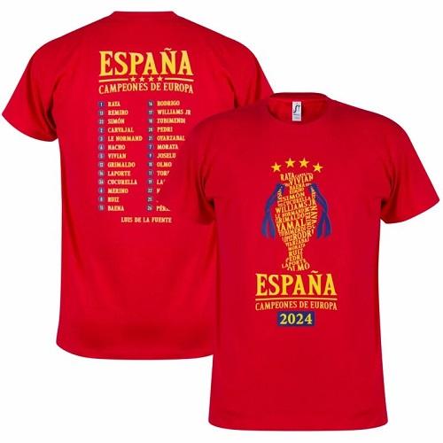  スペイン代表 Mサイズ レッド Tシャツ SQD【SALE20％OFF】【国内未発売】RE-TAKE スペイン代表 ユーロ2024