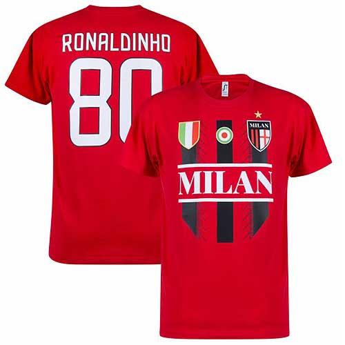ACミラン ロナウジーニョ 80番 シャツ 予約RET06】赤80【国内未発売】RE-TAKE ACミラン レジェンドTシャツ 80