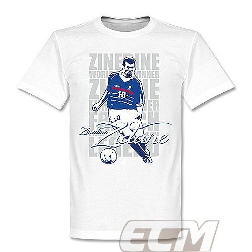 予約RET01】RE-TAKE ジダン レジェンドTシャツ ホワイト【サッカー