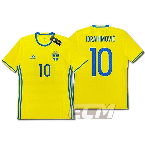 新作 16 17 スウェーデン代表 予約ecm32 国内未発売 スウェーデン代表 サッカー 16 17 Sweden サッカー ユニフォーム ホーム 10番イブラヒモビッチ 選手モデル 半袖 サポーターグッズ Www Crea Matrix Jp