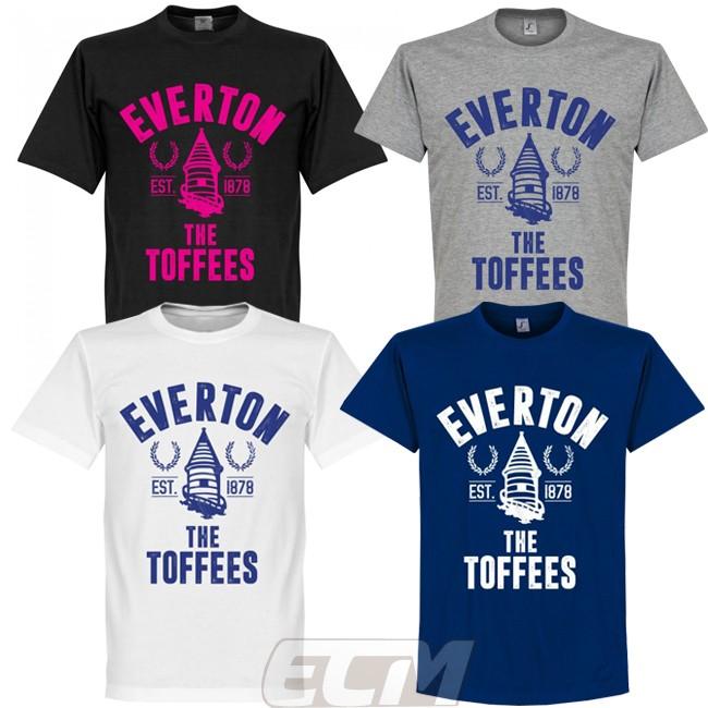 品質は非常に良い 当店の記念日 予約RET05 国内未発売 RE-TAKE エバートン Establishシリーズ ネコポス対応可能 プレミアリーグ サッカー Everton Tシャツ