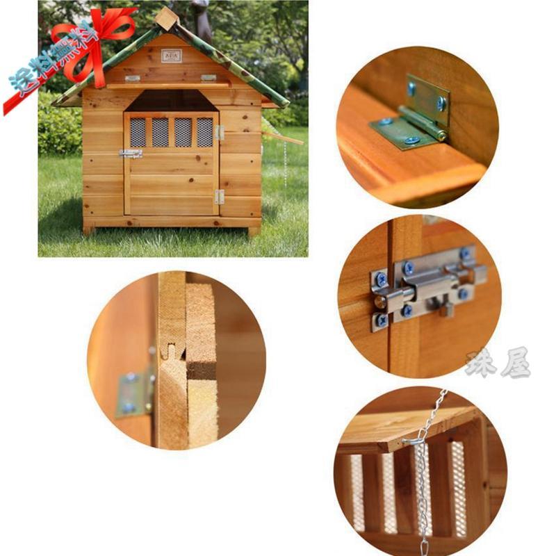 26【新品未使用】 豪華犬別荘 庭付き ペットハウス 家庭用 犬小屋 窓2点窓1点 網戸 ドア付き 犬舎 外飼い 炭化板 木製 飼育ケージ 簡単組立 丈夫 室外 野外 通気性 防水 防腐 【1411189786】(50530円)