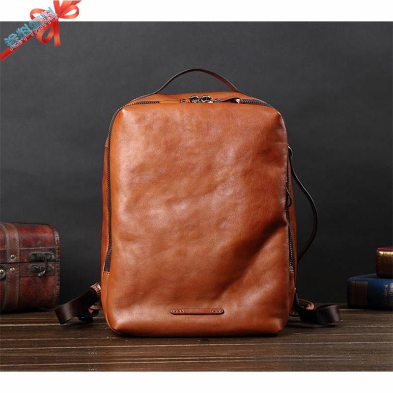 ☆新品☆ ヌメ革 ビジネスリュック 本革 デイバッグ メンズバッグ ビジネスバッグ PC レザー 手作り 紳士用 大容量 旅行 3色 通勤 出張 LLB-0001 