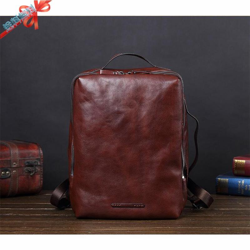 ☆新品☆ ヌメ革 ビジネスリュック 本革 デイバッグ メンズバッグ ビジネスバッグ PC レザー 手作り 紳士用 大容量 旅行 3色 通勤 出張 LLB-0001 