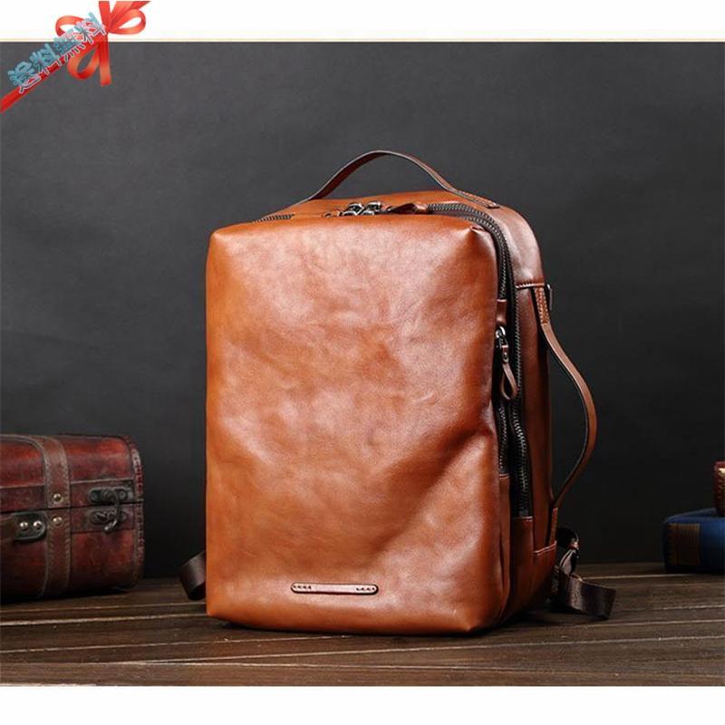 ☆新品☆ ヌメ革 ビジネスリュック 本革 デイバッグ メンズバッグ ビジネスバッグ PC レザー 手作り 紳士用 大容量 旅行 3色 通勤 出張 LLB-0001 