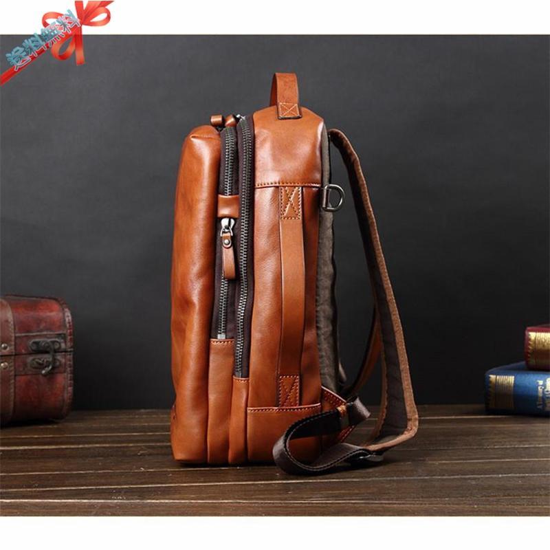 ☆新品☆ ヌメ革 ビジネスリュック 本革 デイバッグ メンズバッグ ビジネスバッグ PC レザー 手作り 紳士用 大容量 旅行 3色 通勤 出張 LLB-0001 