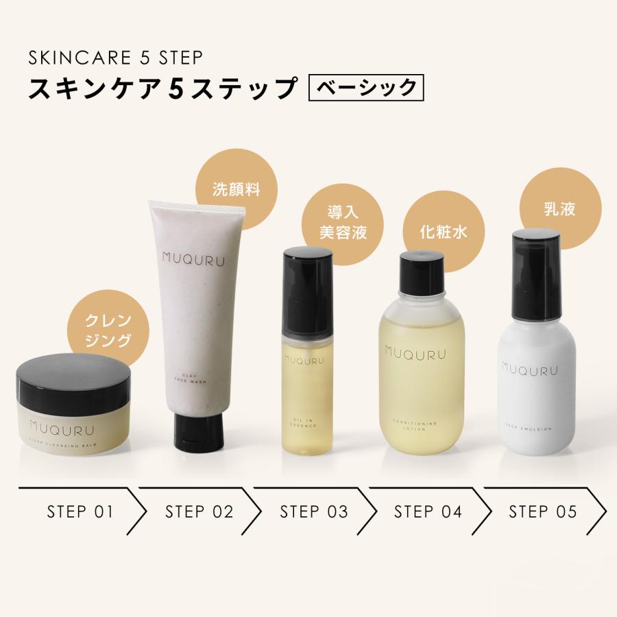 MUQURU 導入美容液 化粧水 乳液 毛穴 ムクル スキンケア3点