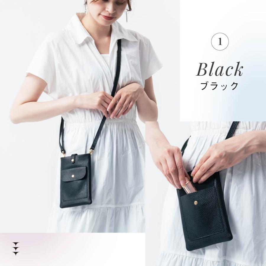 MURA スマホショルダー バッグ 牛本革 レディース ストラップ MURA スマホショルダー バッグ 牛本革 レディース ストラップ