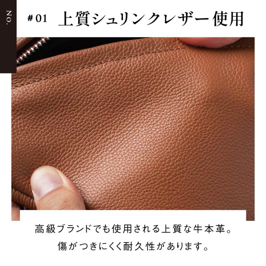 爆買 ボディバッグ メンズ 本革 ブランド 小さめ YKKファスナー おしゃれ 人気 おすすめの画像