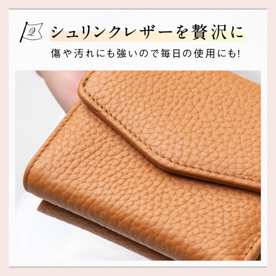 MURA 三つ折り財布 レディース ブランド がま口 本革 コンパクト