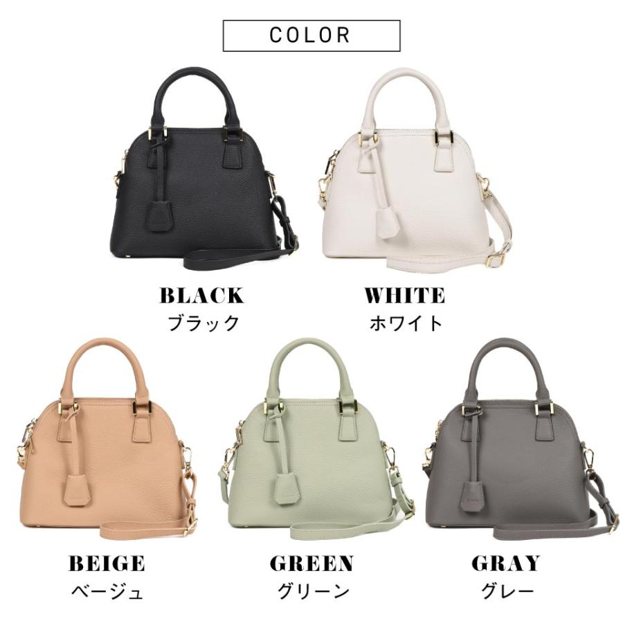 ハンドバッグ ホワイト/ブラウン/ブラック MURA（ムラ） ショルダーバッグ ボストン レディース ブランド 本革