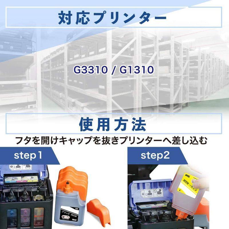 Canon GI-390 シアン用互換インクボトル 染料 G1310 G3310 Canon GI-390 シアン用互換インクボトル 染料 G1310 G3310