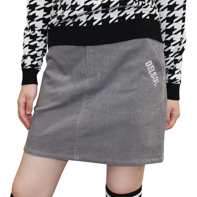 7646 Gr Ll Xl 刺繍入りストレッチコーデュロイスカート グレー 大きいサイズ ストレッチ コーデュロイ 台形スカート 裏地付き Carreiraturbinada Com Br