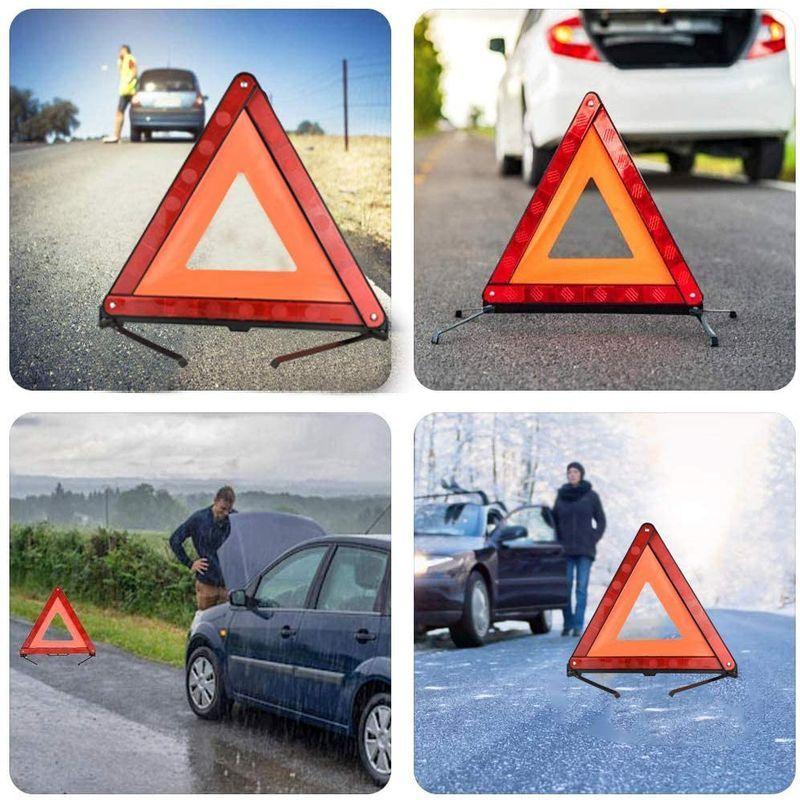 Coolbotang 三角停止表示板 車緊急対応用品 リアル 三角停止板 三角反射板 折りたたみ式 緊急用 事故 三角版 昼夜兼用 三角反 三角停止
