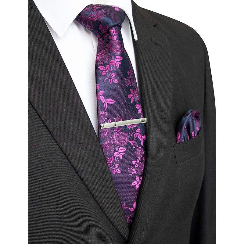 ジェミギンズ Jemygins ネクタイ メンズ 紫色 ピンク シルク バラ柄 就活 結婚式 入学式 卒業式 二次会 冠婚葬祭 パーティー Murabbit Shops 通販 Yahoo ショッピング