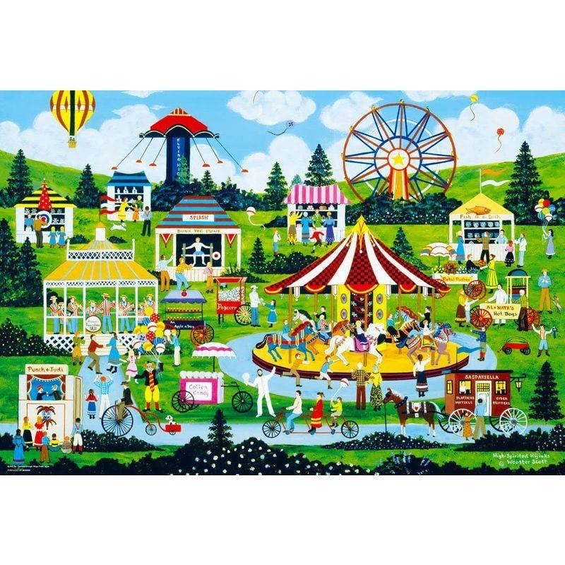 本物品質の 1000ピース ジグソーパズル 49x72cm にぎわいの遊園地 ジグソーパズル Proksi Si