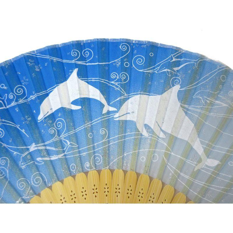 送料無料 シルク扇子 イルカと波 504 541 Cisama Sc Gov Br
