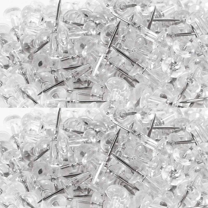 レビュー高評価の商品 プラスチック画鋲 押しピン 画びょう 画鋲 Youowo プッシュピン 透明色2 ダルマタイプ イプ プラスチック画鋲 コクヨ おしゃれ 画びょう ピン Radofotografia Pl