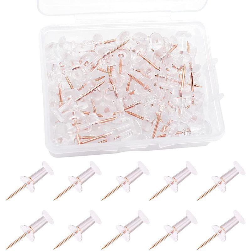 Cinvo 画鋲 押しピン ピン穴が目立たない プラスチック画鋲 頑丈 プッシュピン おしゃれ ダルマタイプ 透明色50個入り 収納ケース付 Murabbit Shops 通販 Yahoo ショッピング