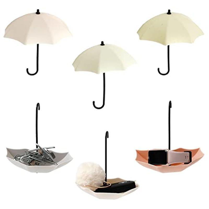 新しいコレクション ［NMJ］ 見せる収納 フック 小さな傘 「 パステルカラーorマルチカラーからお選びいただけます６個セット」 実用性、デザイン性逆さまにし 画びょう、ピン
