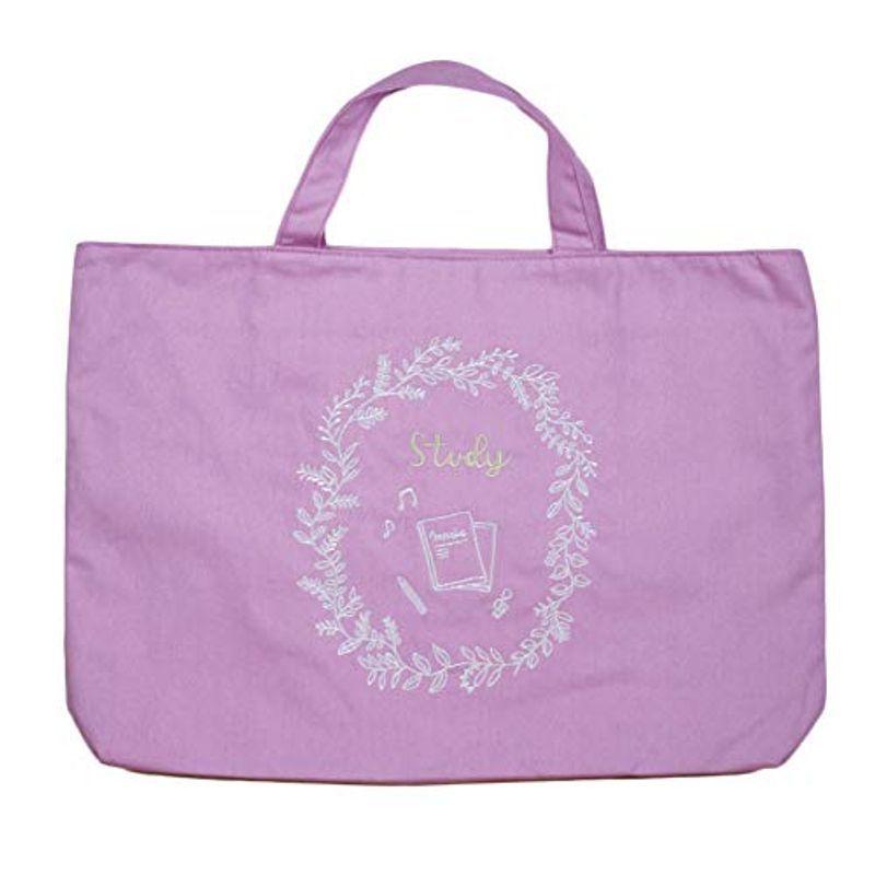 レッスンバッグ マチ付き 手提げかばん お稽古バッグ トートバッグ 女の子 キッズ Nina Rosette ラベンダー 数量限定価格