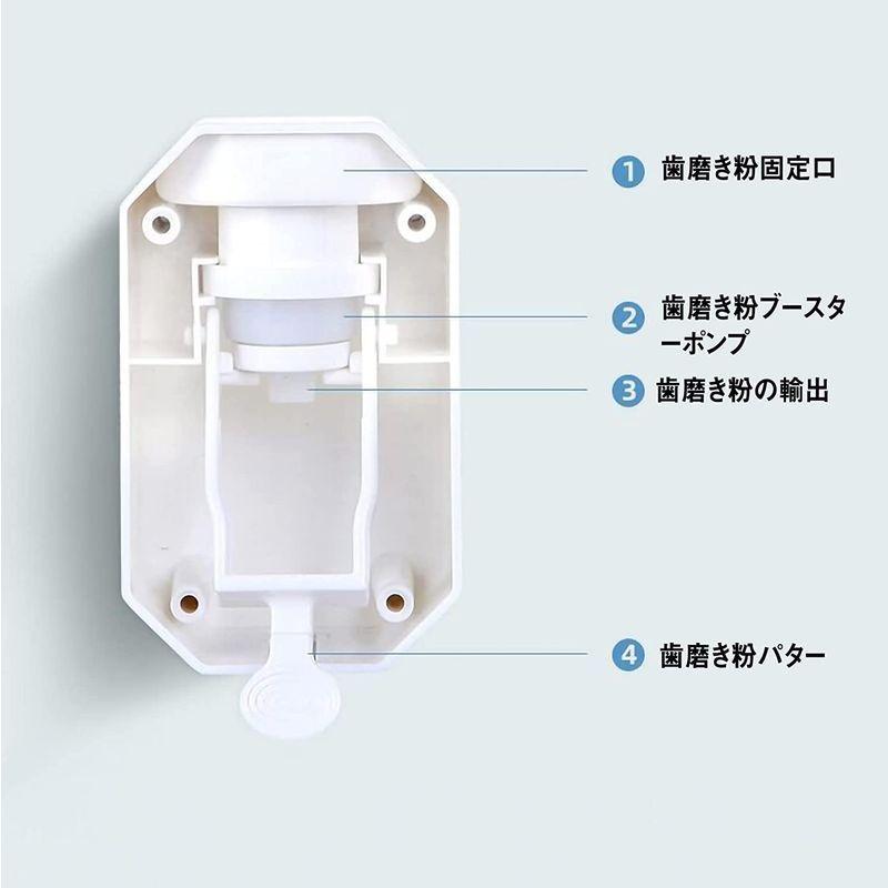 自動歯磨き粉スクイーザー 壁掛け式 Abs製 歯磨き粉ホルダー 歯磨き粉ディスペンサー 洗面道具 便利 人気 取り付け簡単 穴開け不要 取り外し可能 洗える 家族用 父の日 プレゼント 自動 黒 内祝い