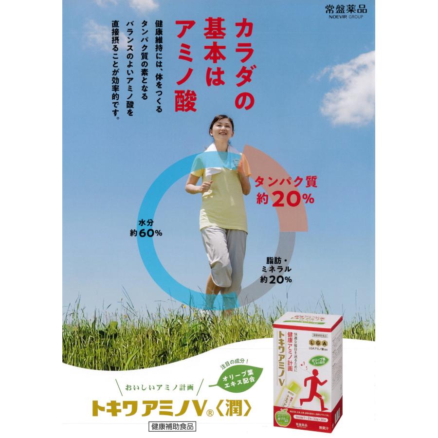 トキワ　アミノV トキワ アミノV 〈潤〉 30本 30日分 (1本/日) ×6個 青りんご風味