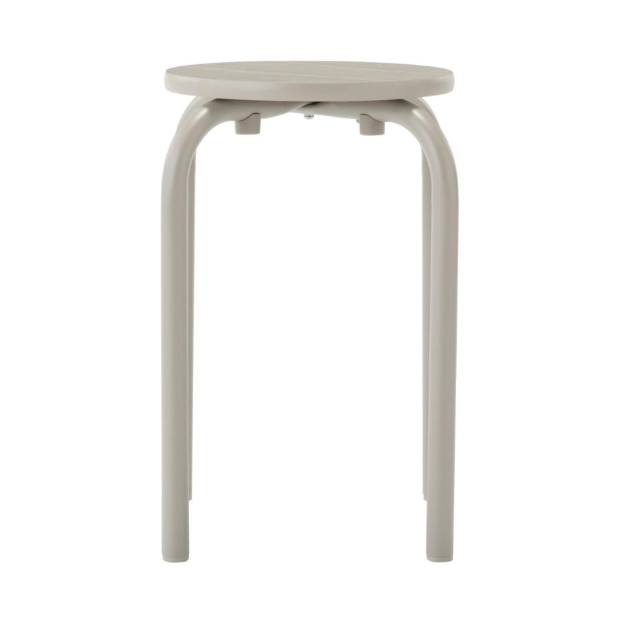 無印良品（MUJI） スチールパイプスタッキングスツール ウォームグレー