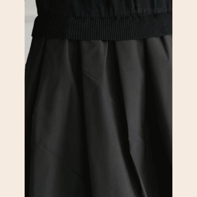 130H05 ニットワンピース ロング丈 レディース 長袖 無地 体型カバー