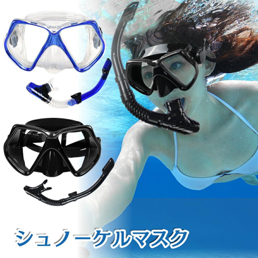 シュノーケルセット 自由呼吸浸水防止   ドライシュノーケル  収納バッグ付き シュノーケル セット 大人用 マスク スノーケル ドライ