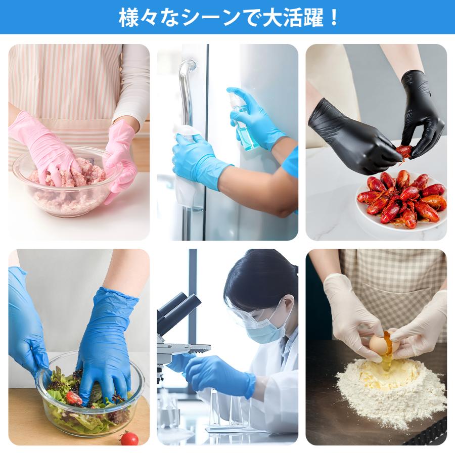 ニトリル手袋 1000枚 厚手抗菌 S M L 使い捨て手袋 プロ仕様 耐油