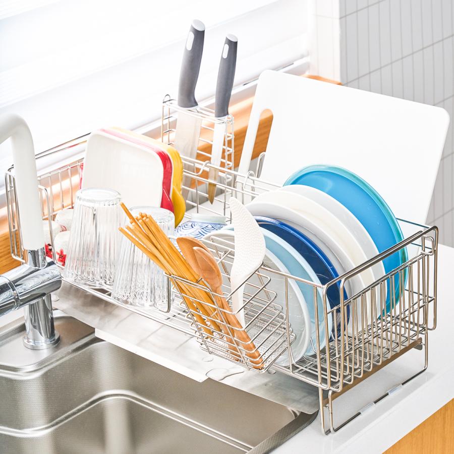 美品水切りラック　食器棚 水切りかご シンク上 水切り a 楽天市場】水切りラック シンク上 2段 水切りラック スリム