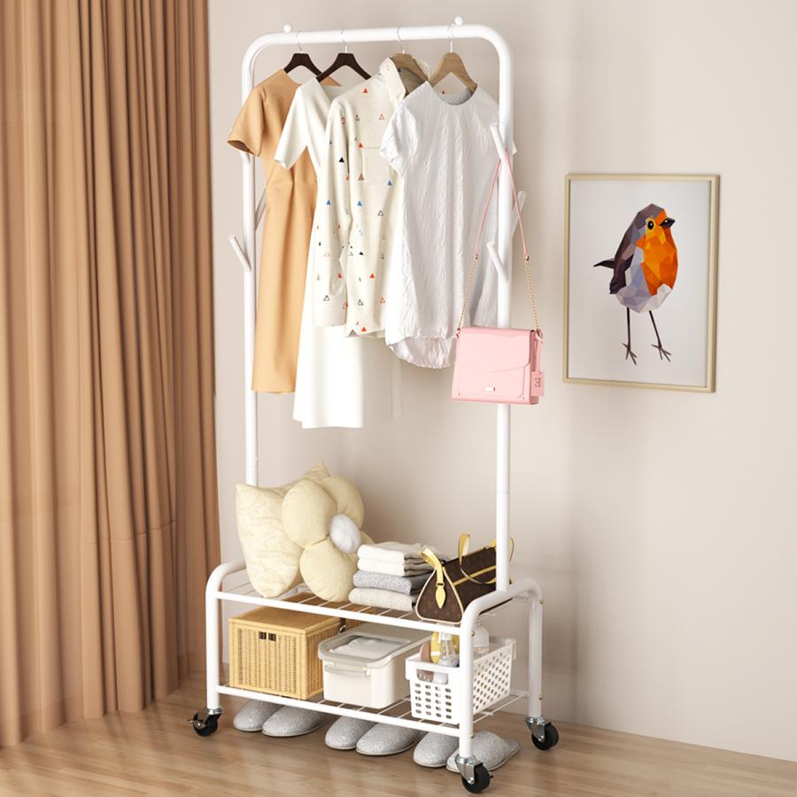 ハンガーラック キャスター付き おしゃれ 頑丈 衣類収納 子供 洋服収納