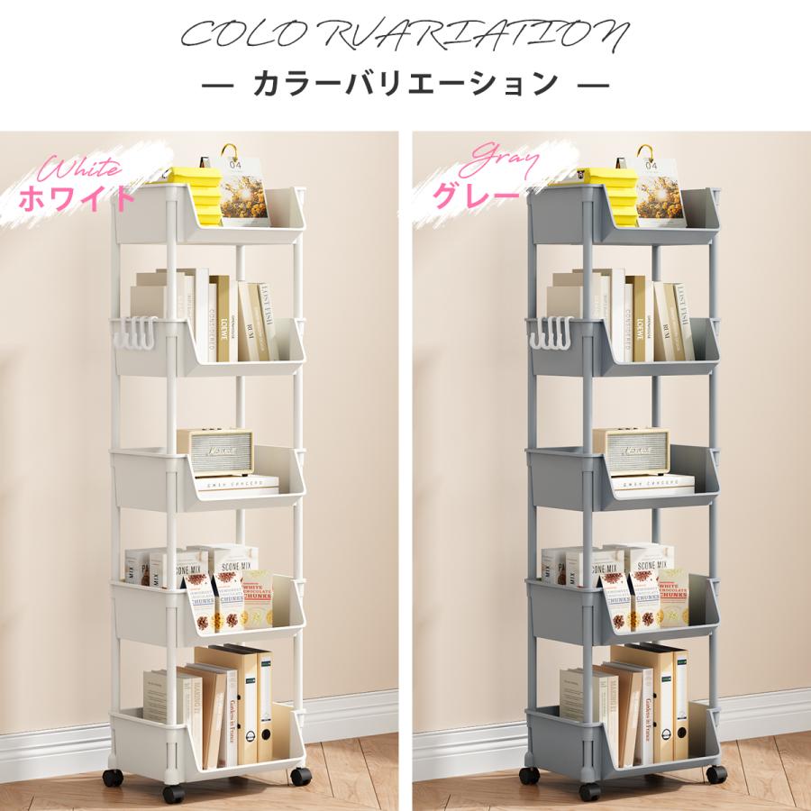 キッチンワゴン【4/5段選べる！キャスター付き】大容量 ワゴン