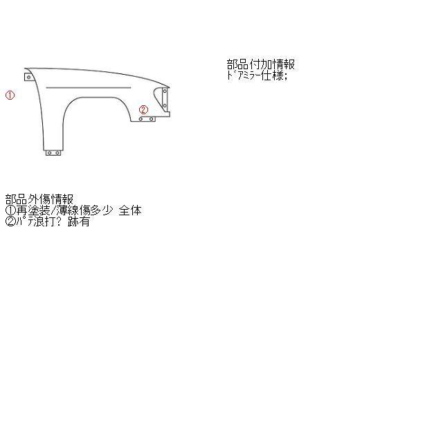 バモス GF-HM1 右フロントフェンダー 306078 : 有限会社 村上パーツ